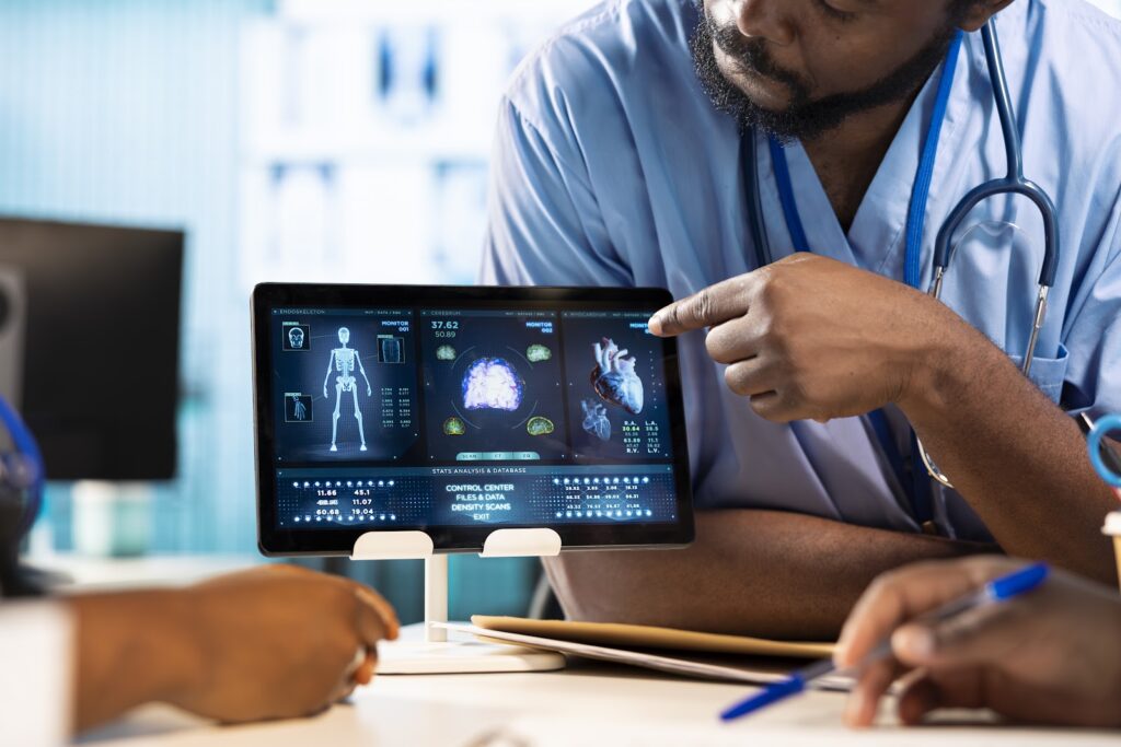 profissional mostrando como a inteligência artificial atua na anestesiologia